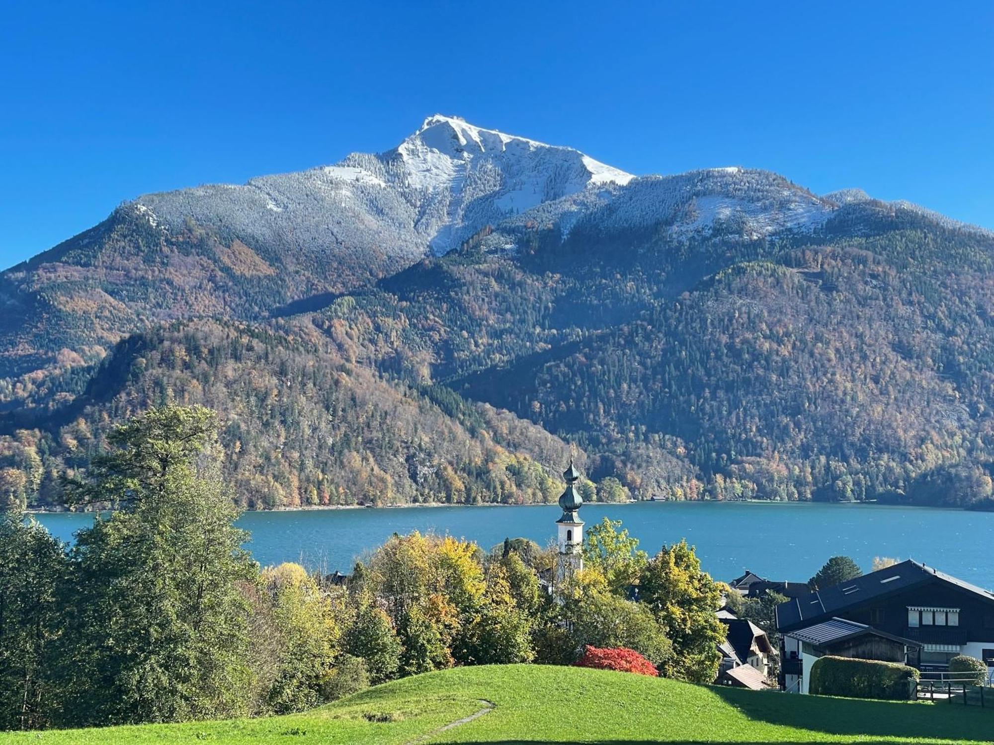 Ferienwohnung Schossleitner - Der Wohlfuehl-Ansitz Am Wolfgangsee Mit Weitblick Sankt Gilgen Esterno foto